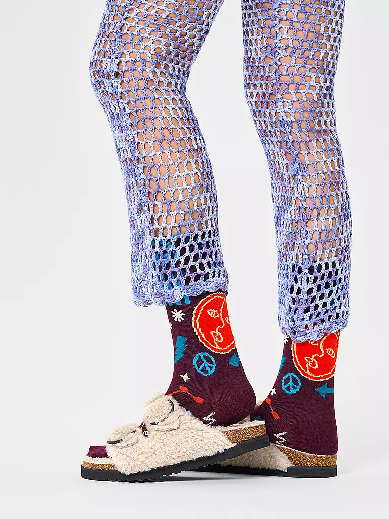 HAPPY SOCKS | Chaussettes femme 36-40 ZWILLING rouge foncé | dunkelrot