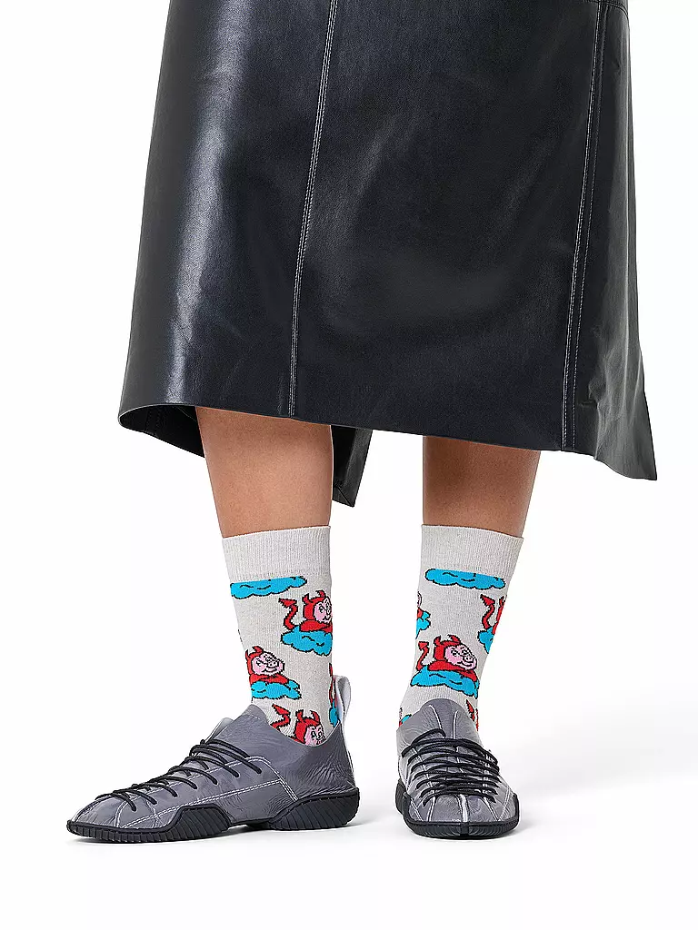 HAPPY SOCKS | Chaussettes Femme BAD PIG 36-40 grey | hellgrau
