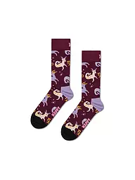 HAPPY SOCKS | Chaussettes Femme CAPRICORNE 36-40 rouge foncé | Rouge foncé