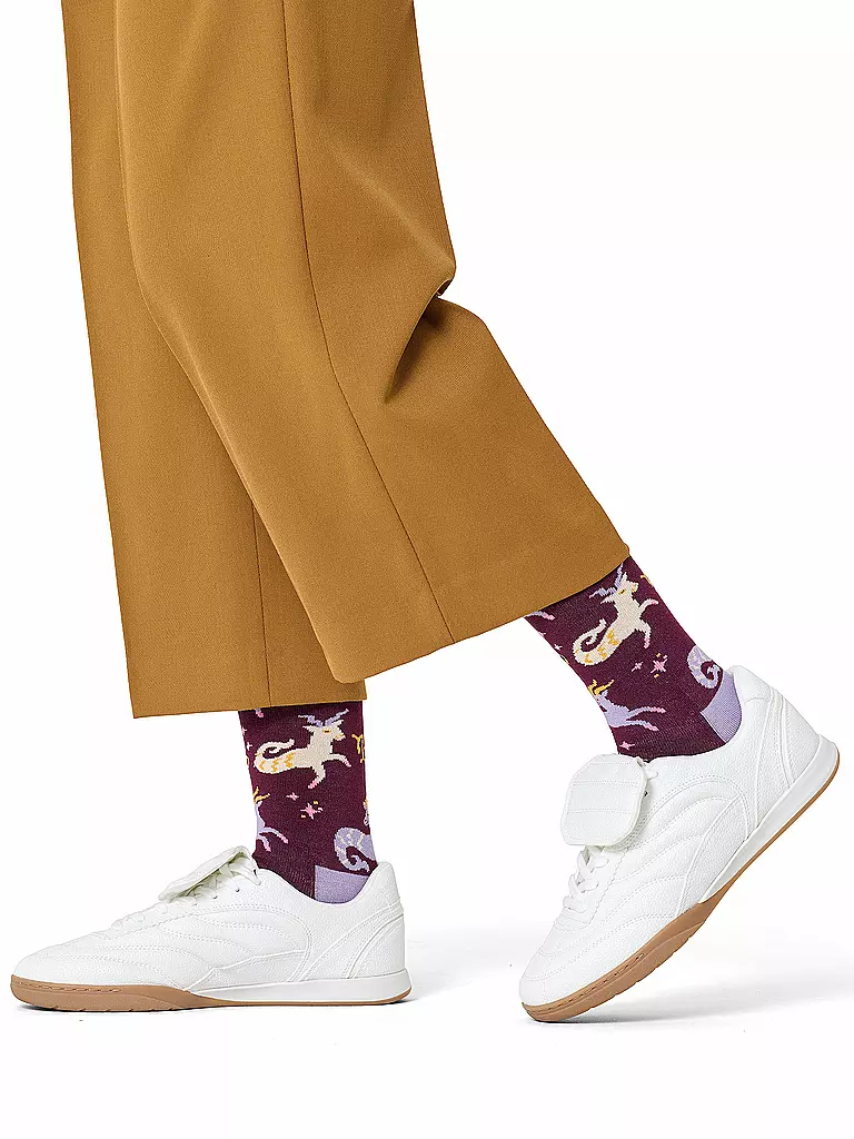 HAPPY SOCKS | Chaussettes Femme CAPRICORNE 36-40 rouge foncé | Rouge foncé