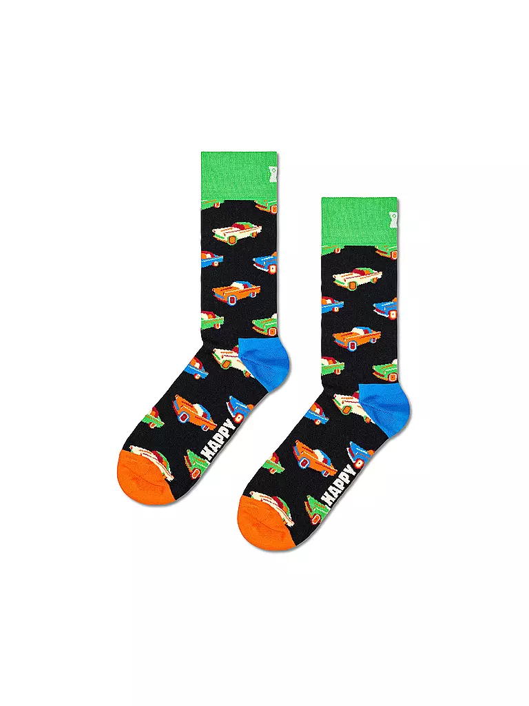 HAPPY SOCKS | Chaussettes Femme CAR 36-40 noir multi | schwarz