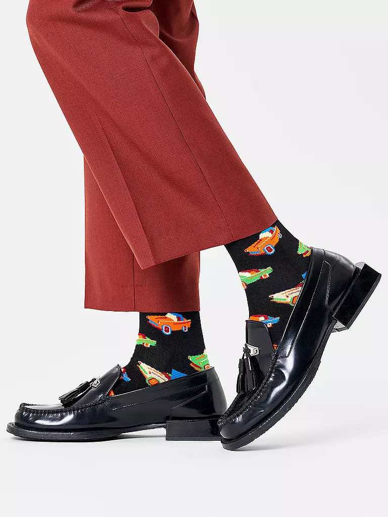 HAPPY SOCKS | Chaussettes Femme CAR 36-40 noir multi | schwarz