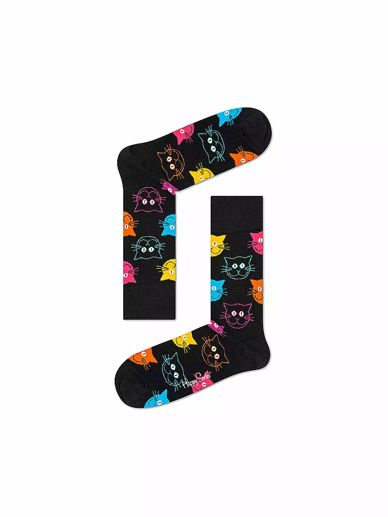 HAPPY SOCKS | Chaussettes Femme CAT 36-40 black | schwarz