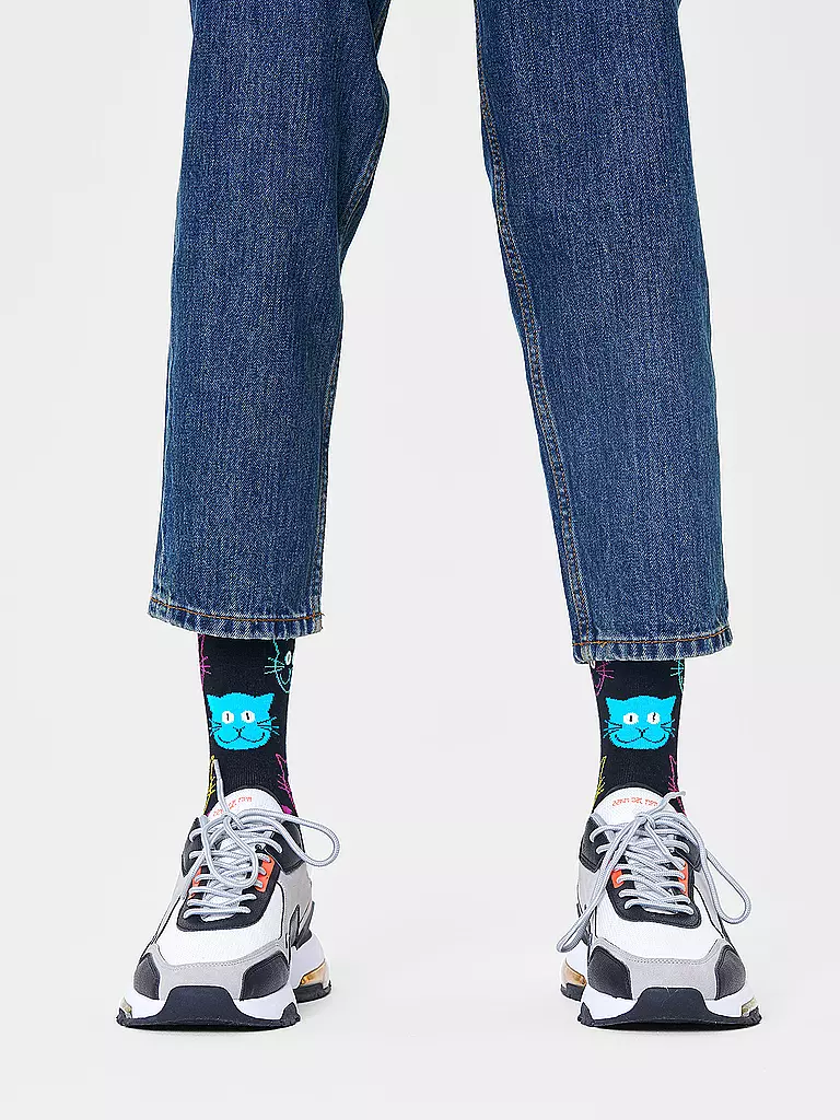 HAPPY SOCKS | Chaussettes Femme CAT 36-40 black | schwarz