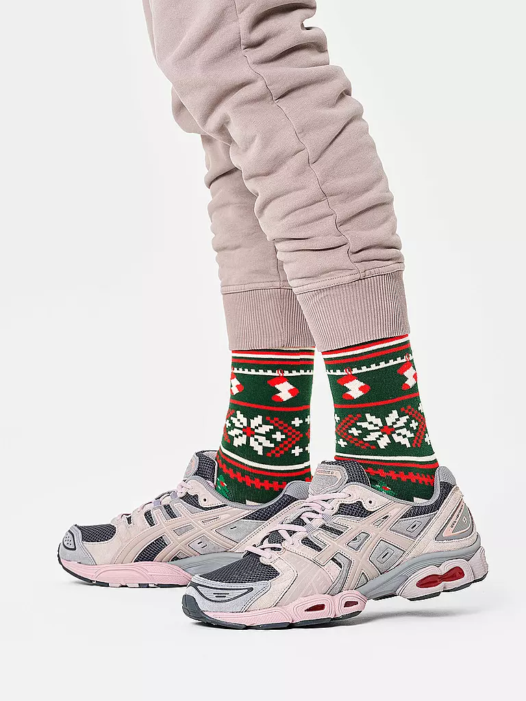 HAPPY SOCKS | Chaussettes Femme CHRISTMAS SWEATER Taille 36 - 40 vert foncé | Vert foncé