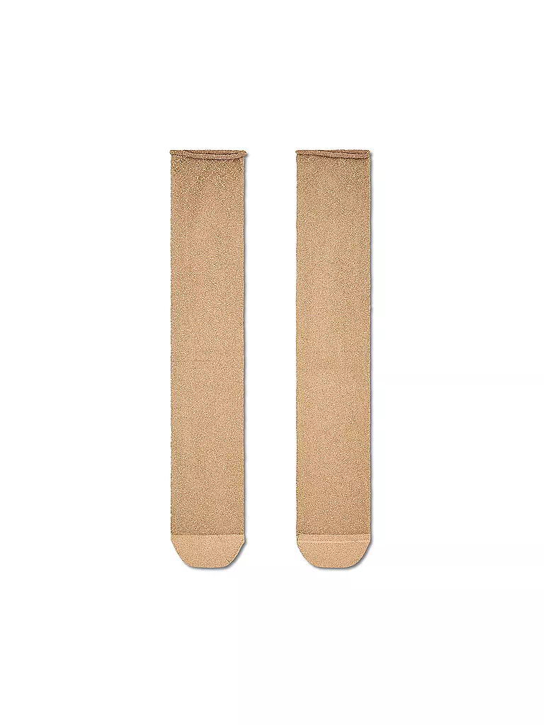 HAPPY SOCKS | Chaussettes femme CRINKLY GLITTER SOCK beige / or | Or