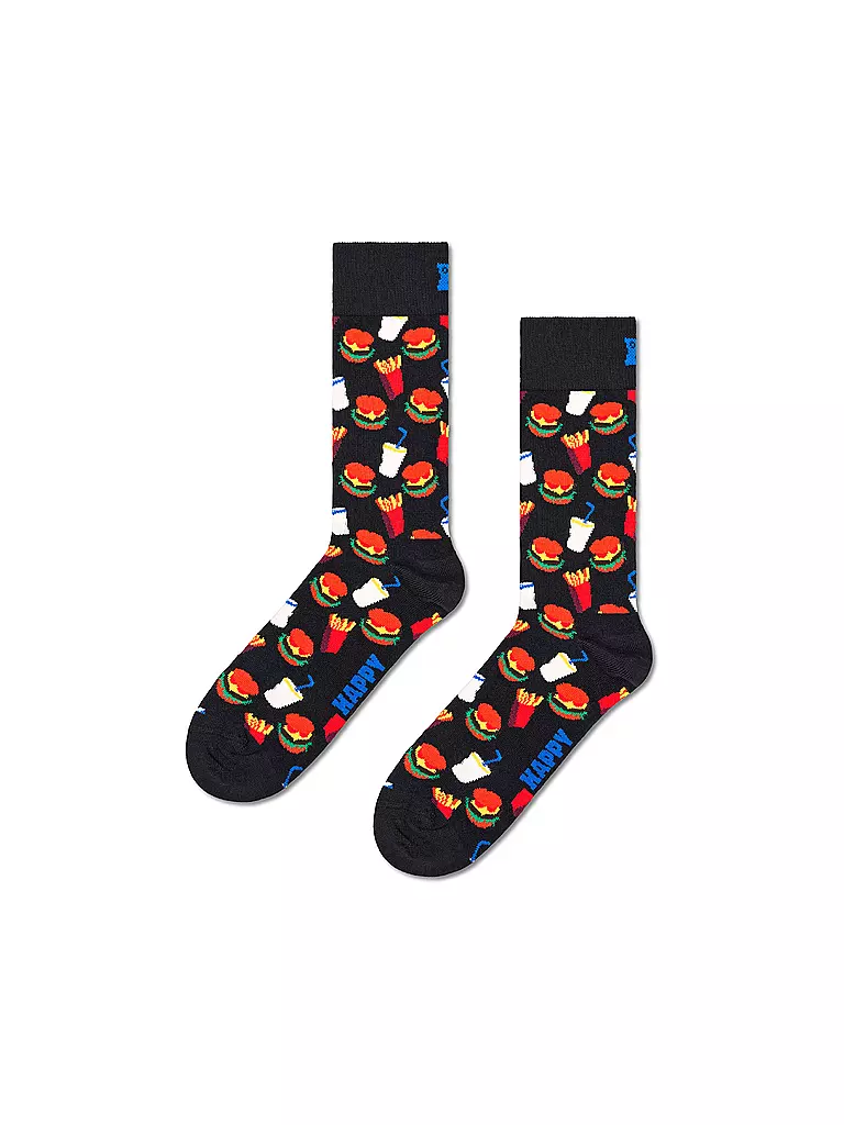 HAPPY SOCKS | Chaussettes Femme HAMBURGER 36-40 black | Noir