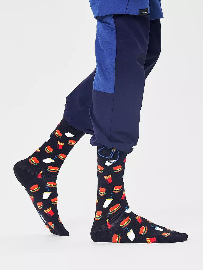 HAPPY SOCKS | Chaussettes Femme HAMBURGER 36-40 black | Noir