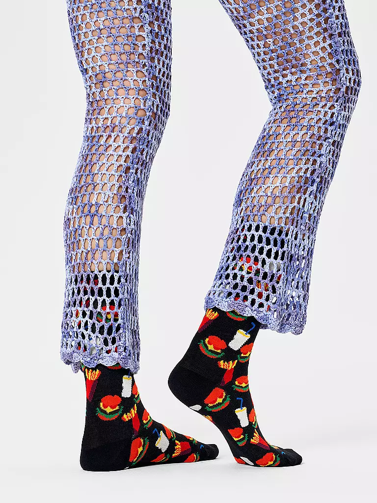 HAPPY SOCKS | Chaussettes Femme HAMBURGER 36-40 black | 