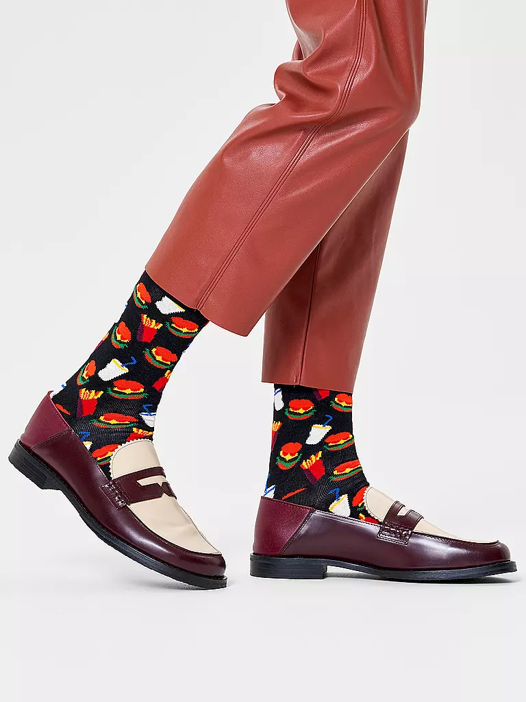 HAPPY SOCKS | Chaussettes Femme HAMBURGER 36-40 black | 