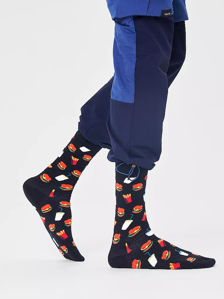 HAPPY SOCKS | Chaussettes Femme HAMBURGER 36-40 smu | schwarz