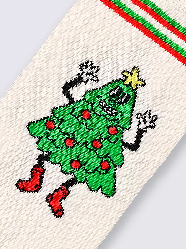 HAPPY SOCKS | Chaussettes femme HAPPY TREE taille 36 - 40 white | Crème