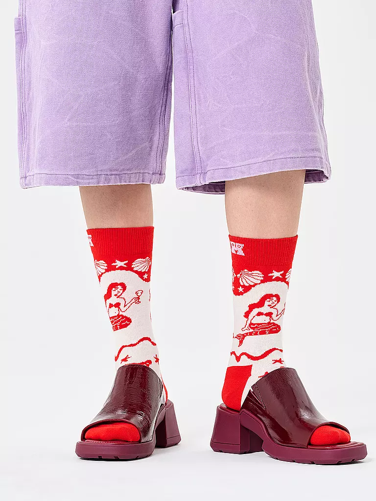 HAPPY SOCKS | Chaussettes Femme MERMAID 36-40 white | Crème