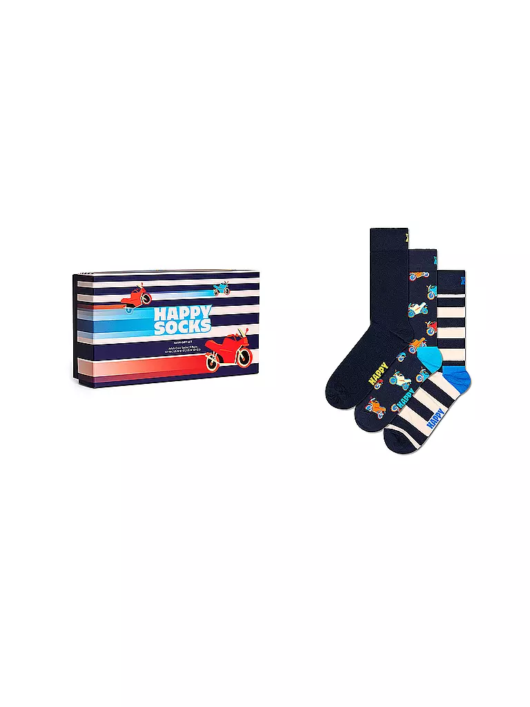 HAPPY SOCKS | Chaussettes Femme NAVY GIFT SET VESPA 36-40 Lot de 3 Marine | Bleu foncé
