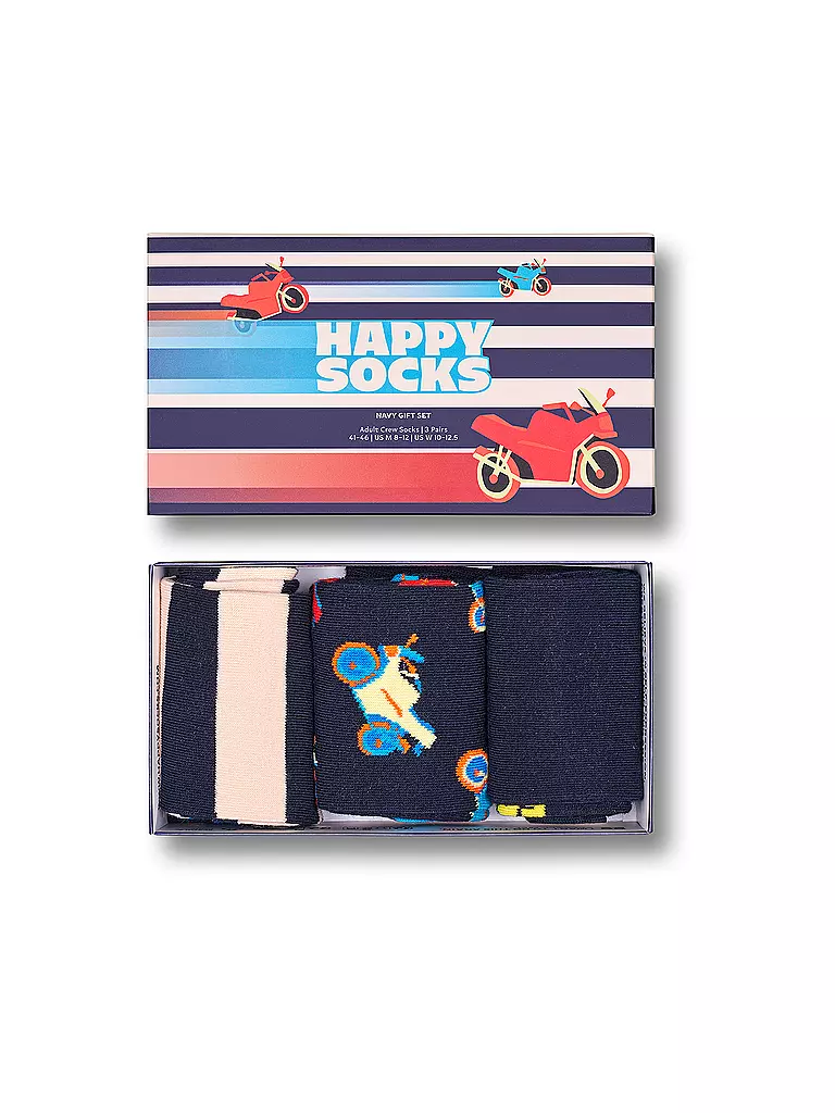 HAPPY SOCKS | Chaussettes Femme NAVY GIFT SET VESPA 36-40 Lot de 3 Marine | 