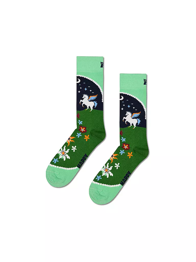HAPPY SOCKS | Chaussettes Femme PEGASUS LAND 36-40 vert clair | grün