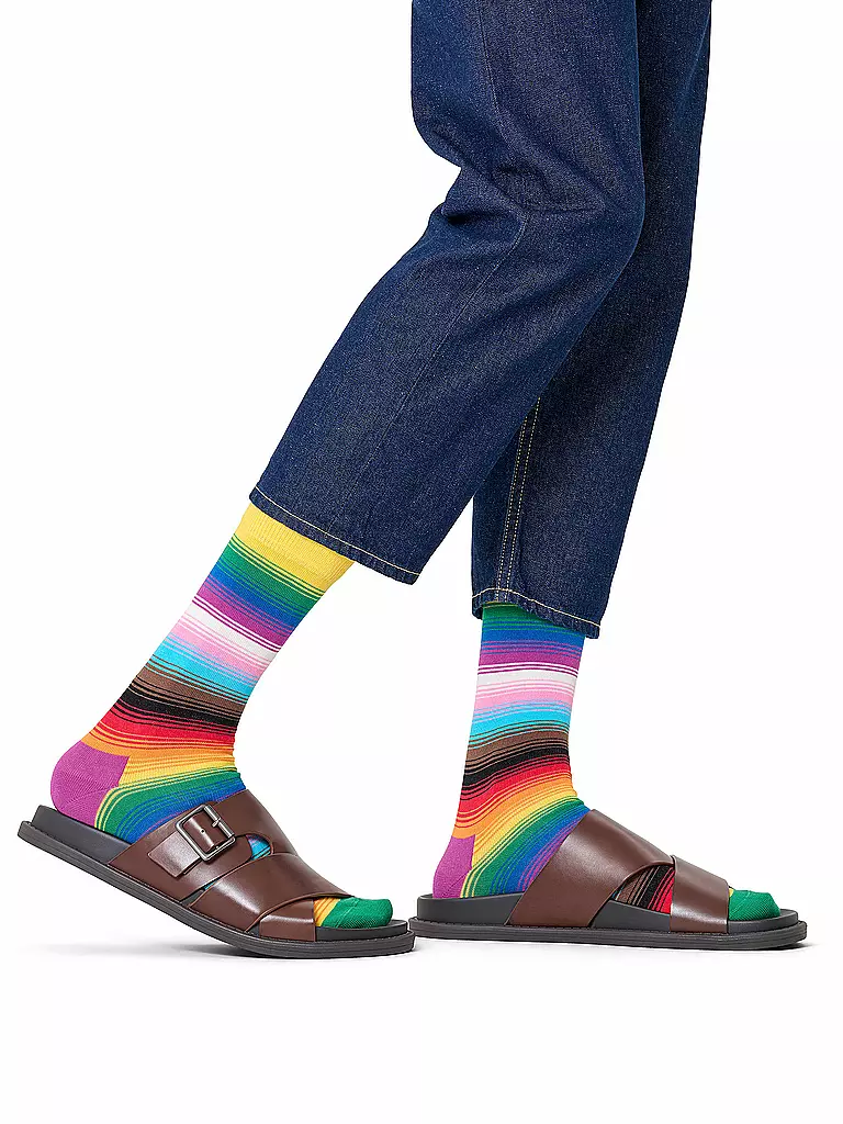 HAPPY SOCKS | Chaussettes Femme PRIDE STRIPE 36-40 yellow | 
