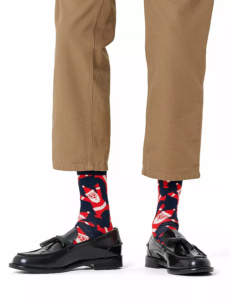 HAPPY SOCKS | Chaussettes Femme SANTA 36-40 navy | Bleu foncé