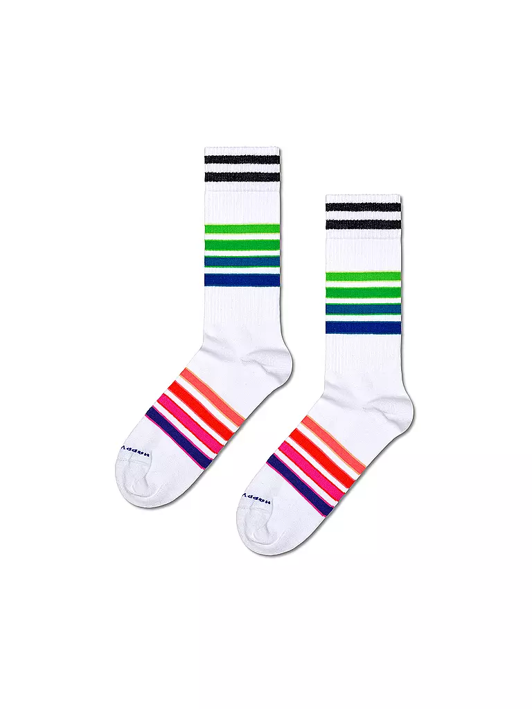 HAPPY SOCKS | Chaussettes femme STREET STRIPE taille 36 - 40 blanc | weiss