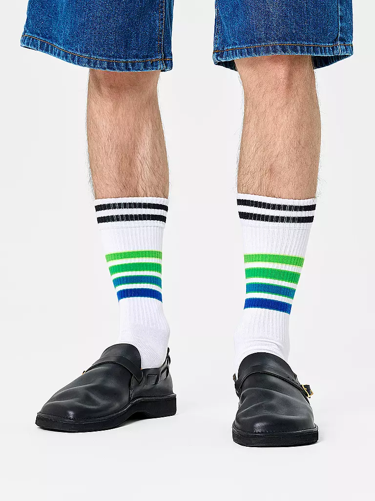 HAPPY SOCKS | Chaussettes femme STREET STRIPE taille 36 - 40 blanc | weiss