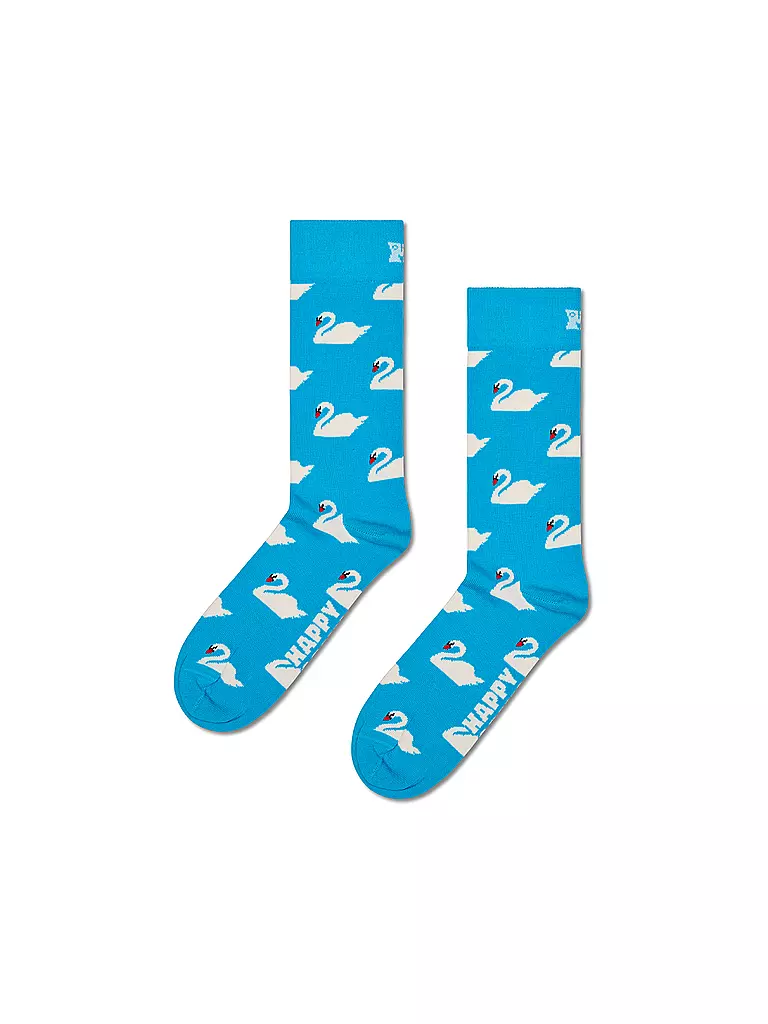 HAPPY SOCKS | Chaussettes Femme SWAN 36-40 bleu clair | Bleu clair