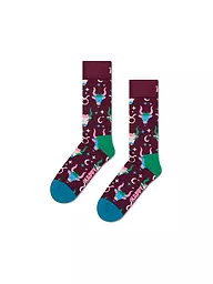 HAPPY SOCKS | Chaussettes Femme TAUREAU 36-40 rouge foncé | Rouge foncé