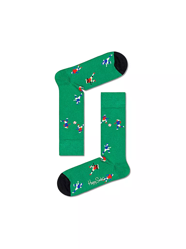 HAPPY SOCKS | Chaussettes FOOTBALL 36-40 multicolores pour femmes | Vert