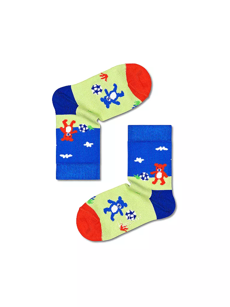 HAPPY SOCKS | Chaussettes garçon FOOTBALL TEDDIES vert clair | hellgrün