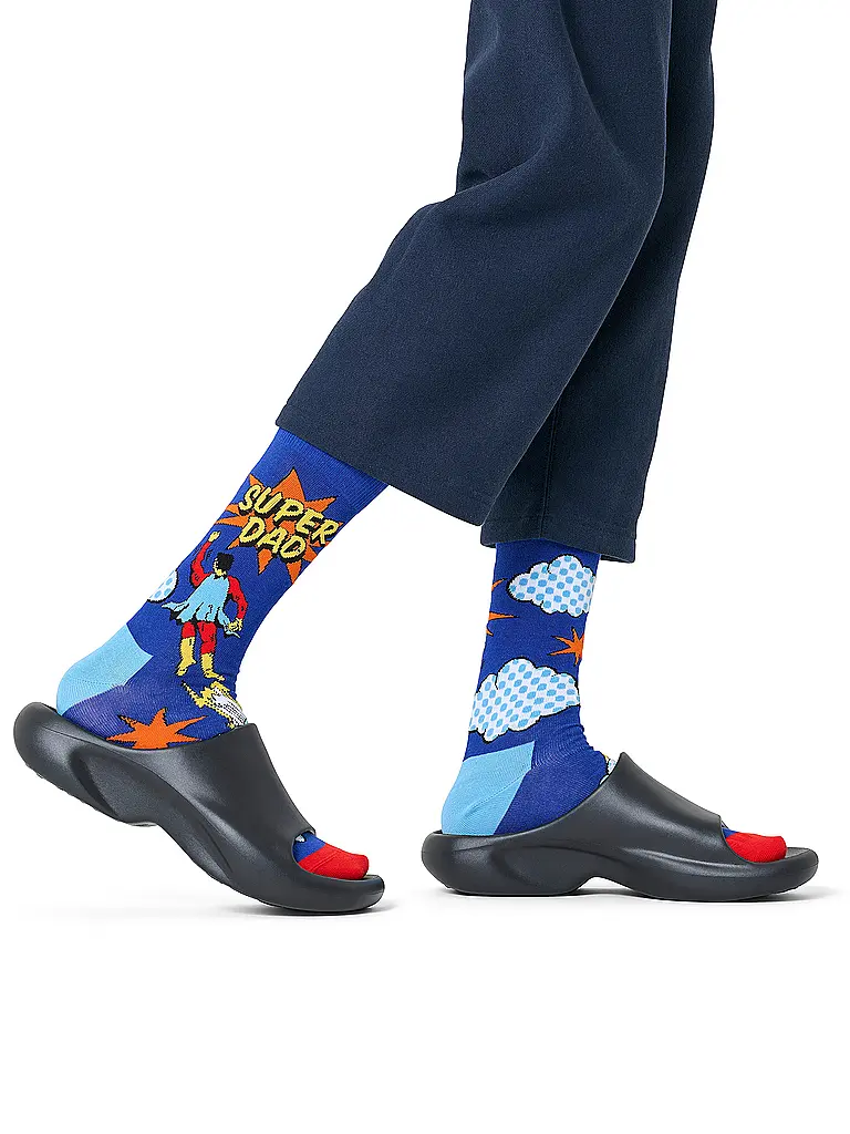 HAPPY SOCKS | Chaussettes homme FLYING SUPER DAD 41-46 blue | Bleu