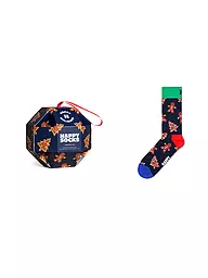 HAPPY SOCKS | Chaussettes Homme GINGERBREAD COOKIES 41-46 marine | Bleu foncé