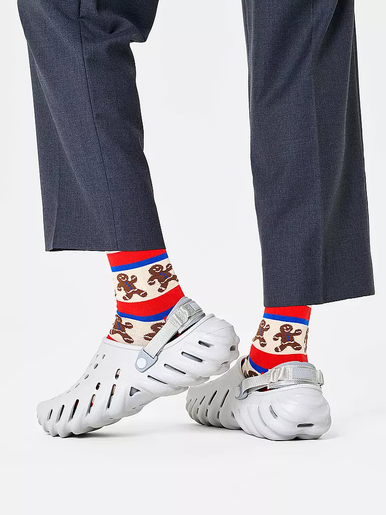 HAPPY SOCKS | Chaussettes Homme GINGERBREAD Taille 41 - 46 red | Rouge