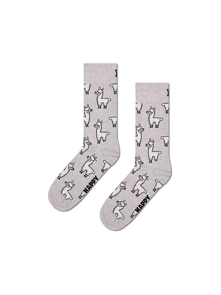 HAPPY SOCKS | Chaussettes homme LLAMA 41-46 grey | hellgrau