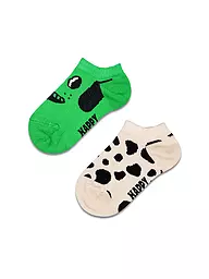 HAPPY SOCKS | Chaussettes sneaker enfant CHIEN lot de 2 vert | Vert