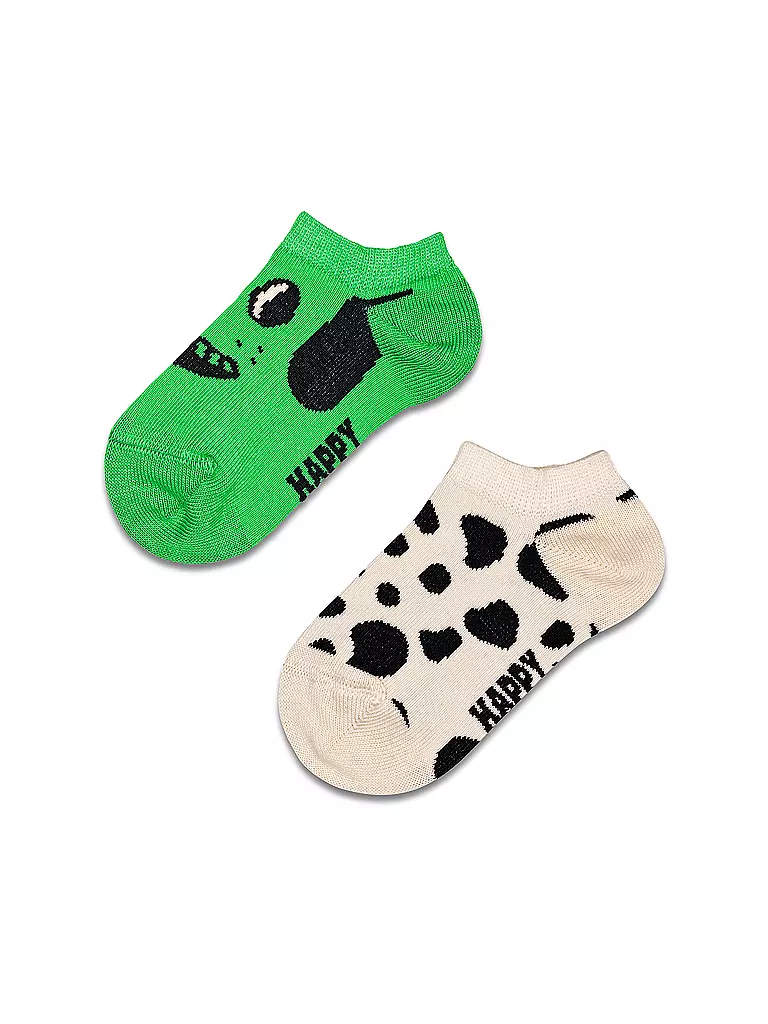 HAPPY SOCKS | Chaussettes sneaker enfant CHIEN lot de 2 vert | grün
