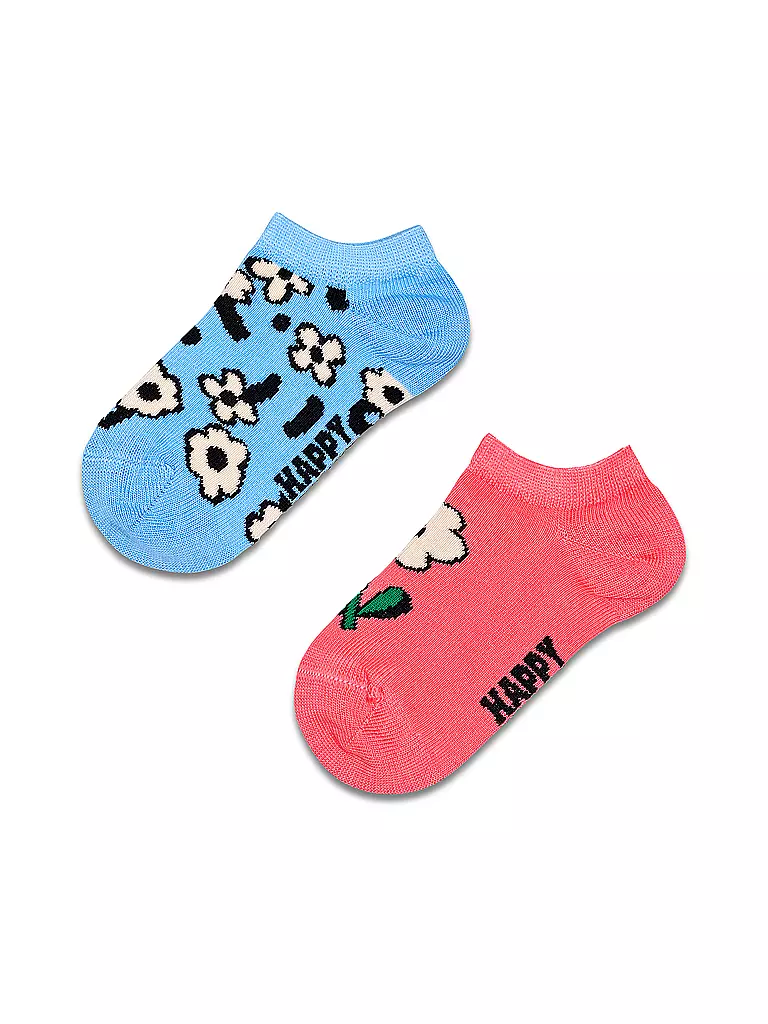 HAPPY SOCKS | Chaussettes Sneaker Enfant FLOWER, lot de 2, bleu clair | hellblau