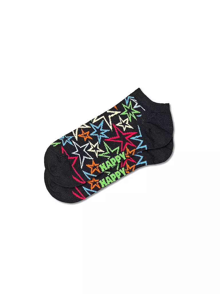 HAPPY SOCKS | Chaussettes Sneaker Femme MEGA STAR 36-40 noir | schwarz