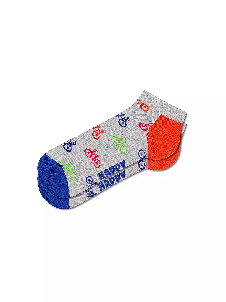 HAPPY SOCKS | Chaussettes sneaker homme BIKE LOW 41-46 grey | hellgrau