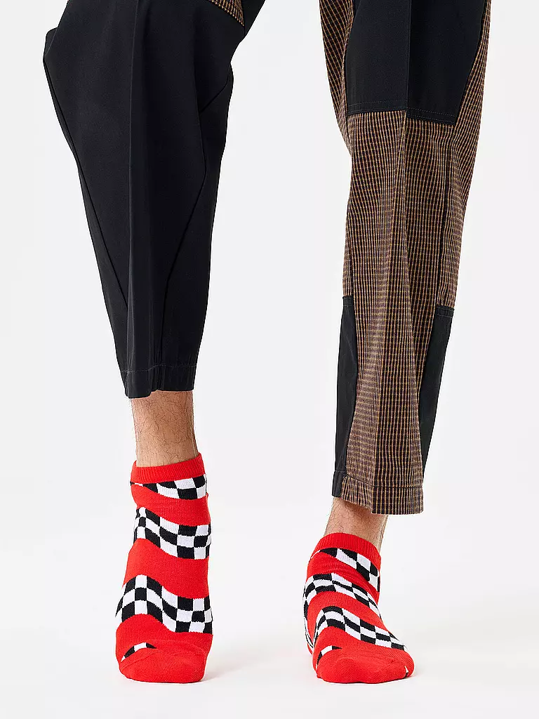 HAPPY SOCKS | Chaussettes sneaker homme RACE LOW 41-46 rouge | rot