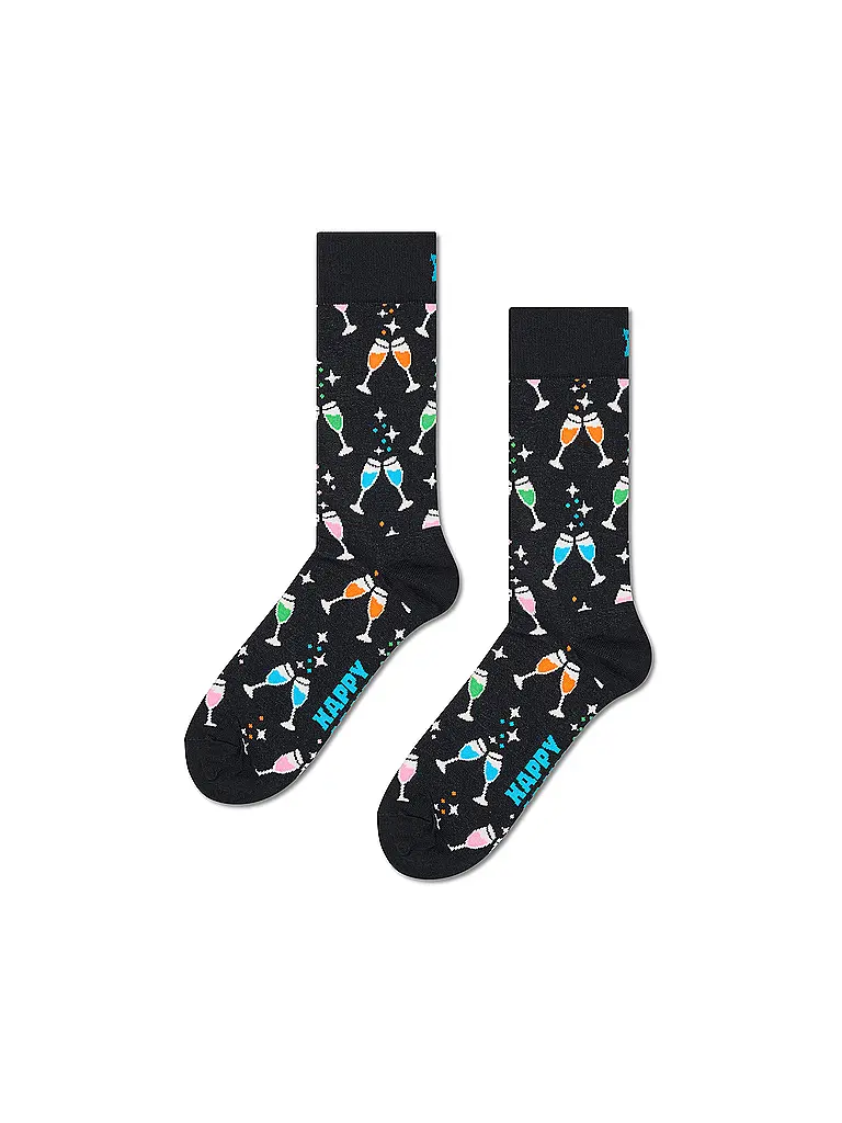 HAPPY SOCKS | Coffret cadeau de 3 paires de chaussettes pour femmes CELEBRATIONS 36-40 noir | Noir