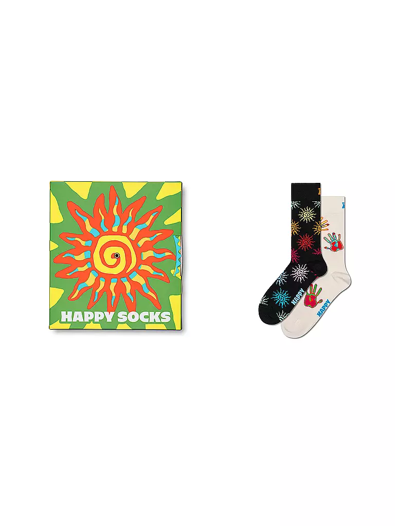 HAPPY SOCKS | Coffret cadeau de chaussettes pour homme SUMMER SWIRL, lot de 2, 41-46, vert | 