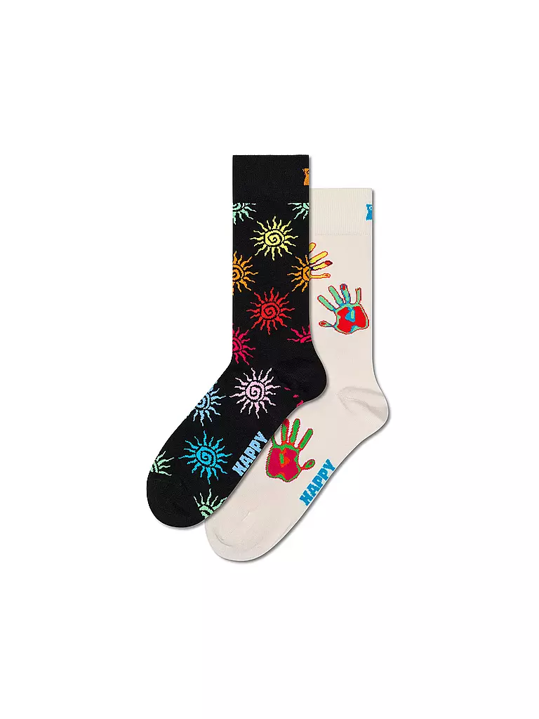 HAPPY SOCKS | Coffret cadeau de chaussettes pour homme SUMMER SWIRL, lot de 2, 41-46, vert | 