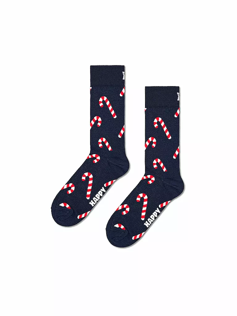 HAPPY SOCKS | Coffret cadeau de Noël pour femmes, lot de 3 paires, tailles 36-40, bleu marine | 