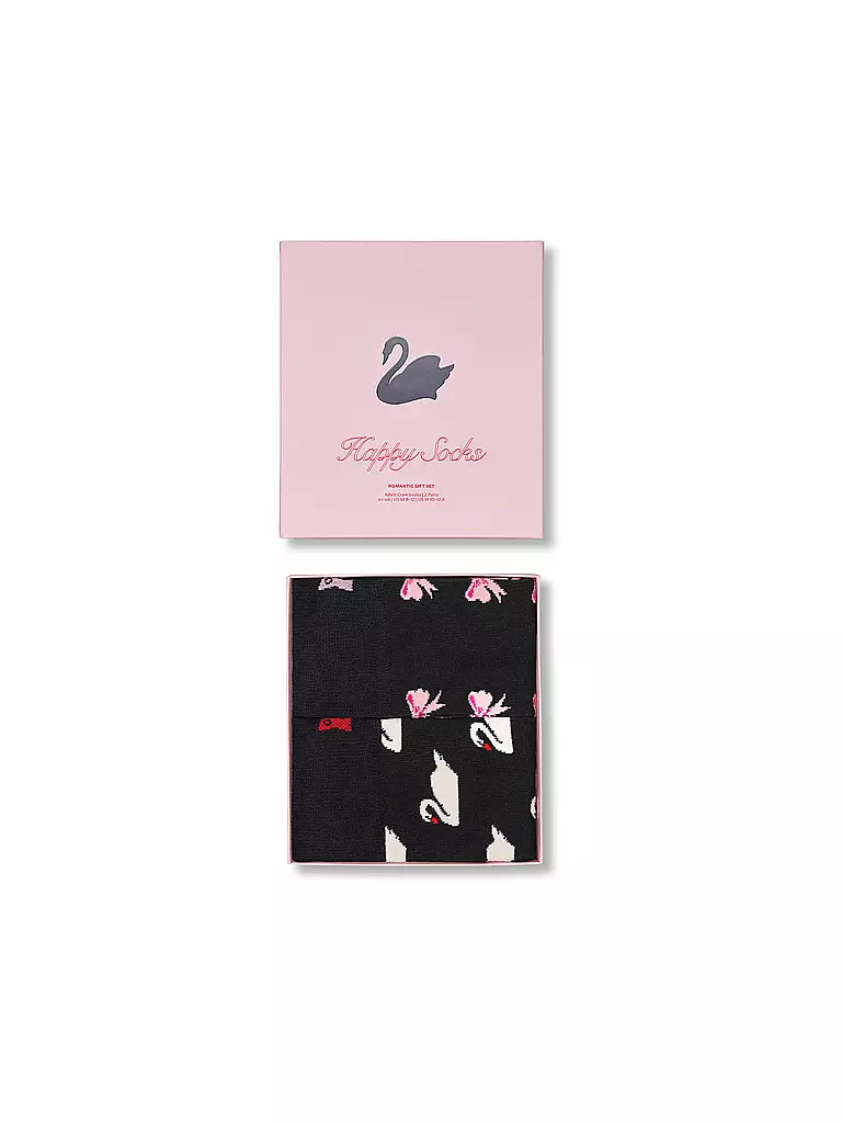 HAPPY SOCKS | Coffret cadeau femme 2 paires CYGNE 36-40 rose | 