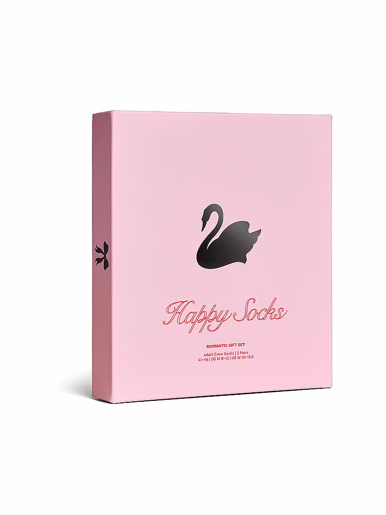 HAPPY SOCKS | Coffret cadeau femme 2 paires CYGNE 36-40 rose | 