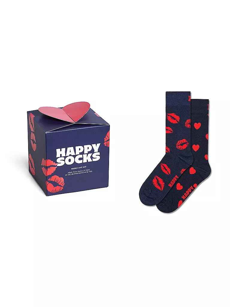 HAPPY SOCKS | Coffret cadeau femme 2 paires VALENTINES 36-40 bleu | dunkelblau
