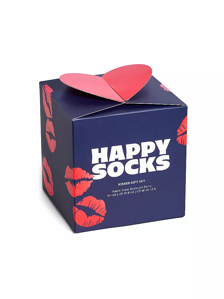 HAPPY SOCKS | Coffret cadeau femme 2 paires VALENTINES 36-40 bleu | 