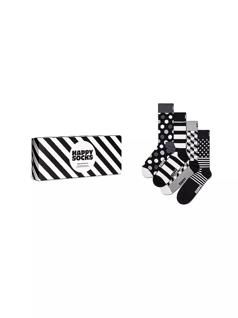 HAPPY SOCKS | Coffret cadeau femme BLACK & WHITE 36 - 40 noir | 