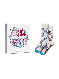 HAPPY SOCKS | Coffret cadeau homme 2 paires GOOD BAD PIG 41-46 white | Crème