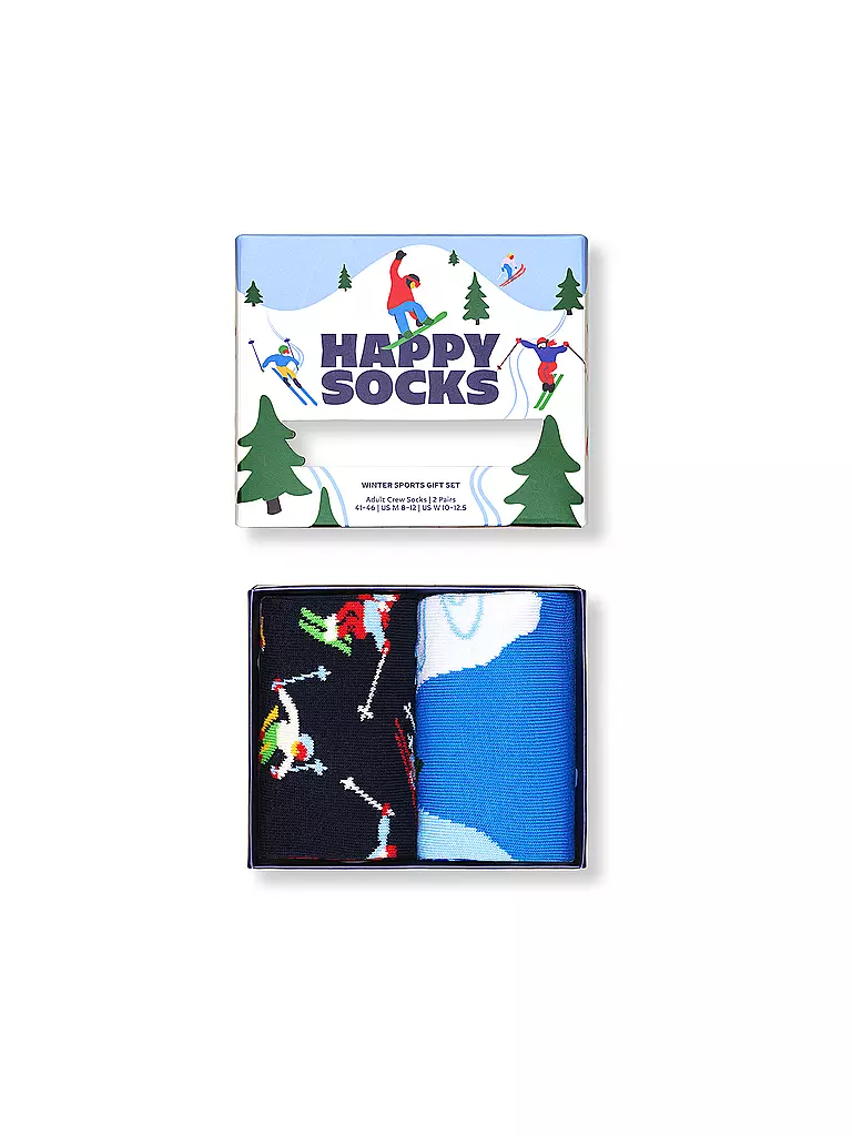 HAPPY SOCKS | Coffret cadeau homme 2 paires WINTER SPORTS 41-46 white | Blanc