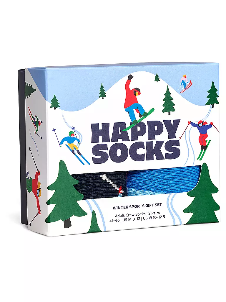 HAPPY SOCKS | Coffret cadeau homme 2 paires WINTER SPORTS 41-46 white | Blanc